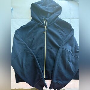 lululemon athletica Navy Zip-Up Hoodie with Gold Zipper